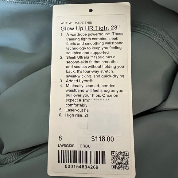 Lululemon Glow Up Leggings - Crater Blue - Size 8 - Picture 6 of 6